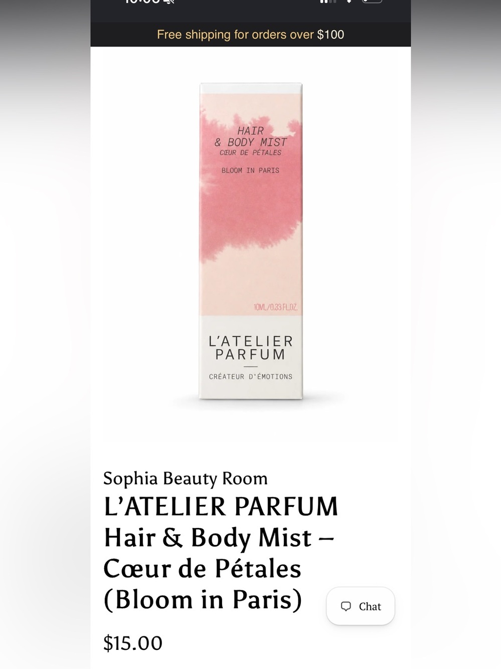 L'Atelier Parfum Bloom in Paris Hair & Body Mist - Soft Pink
